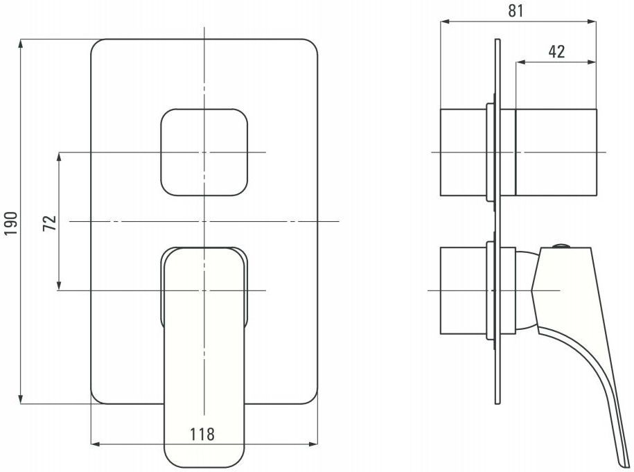 Душевая система скрытого монтажа Deante Hiacynt, BXYZ0QHM