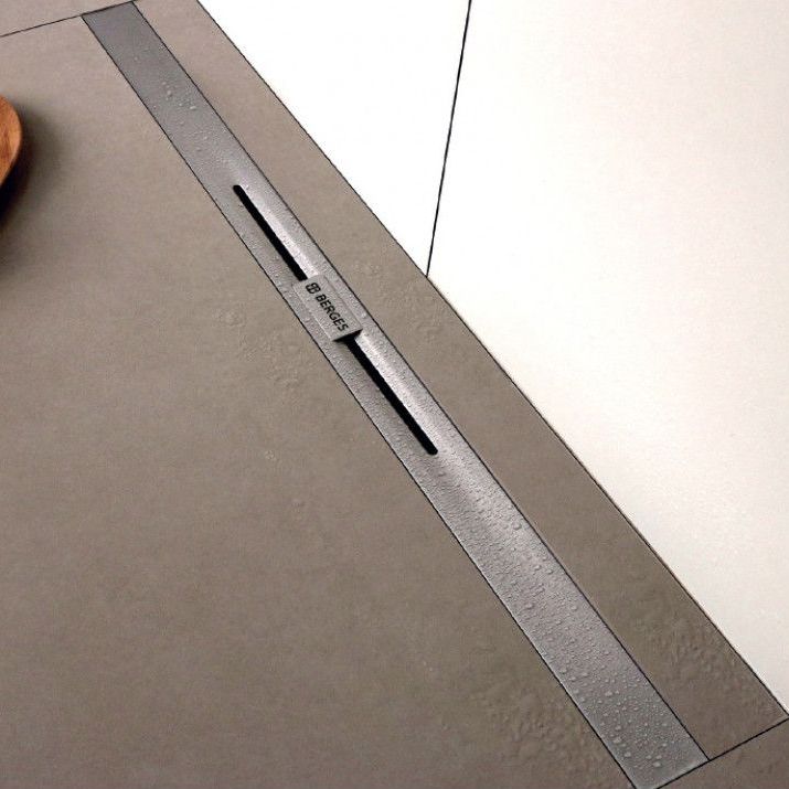 Трап желоб Berges Simpel 800 хром матовый горизонтальный, 090112