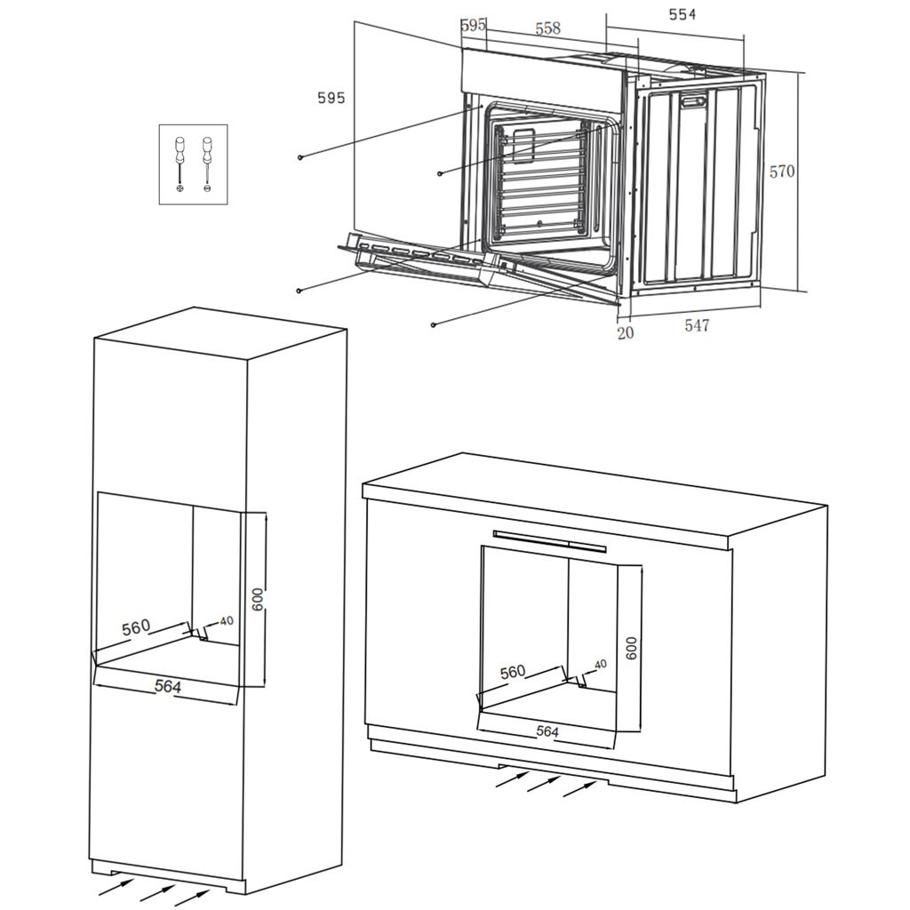 Шкаф духовой электрический Maunfeld, EOEH.7611SCBG