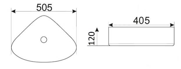 Раковина для ванной Ceramalux 50x40.5, 9386