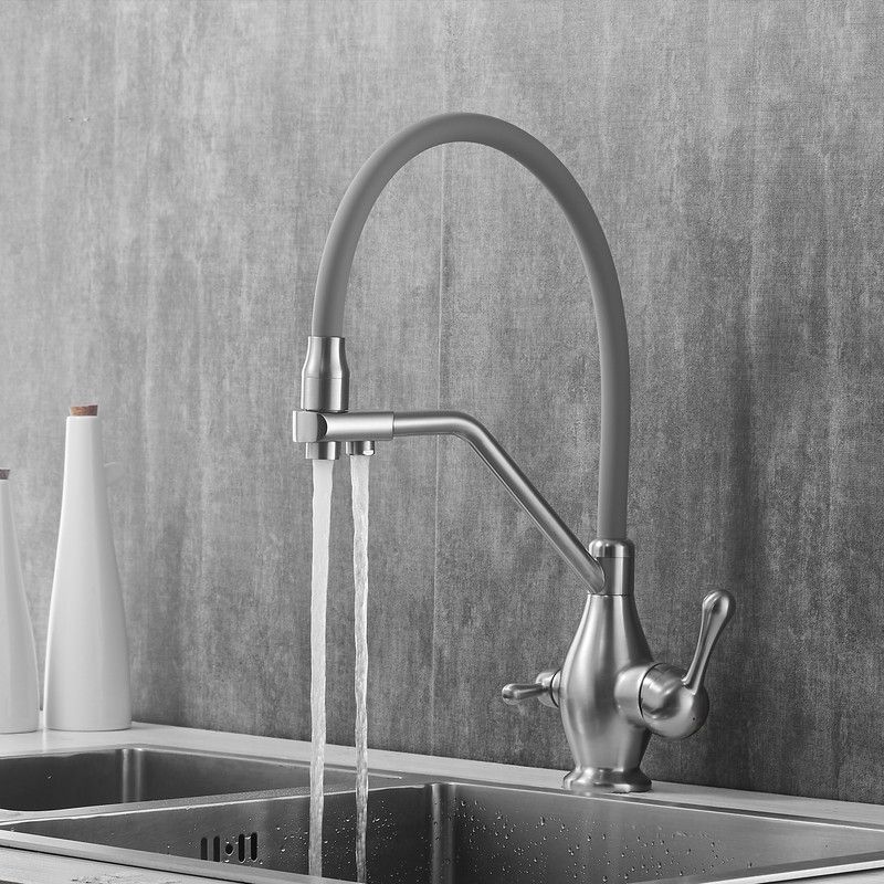 Смеситель для кухни с гибким изливом под фильтр Rose, R858L