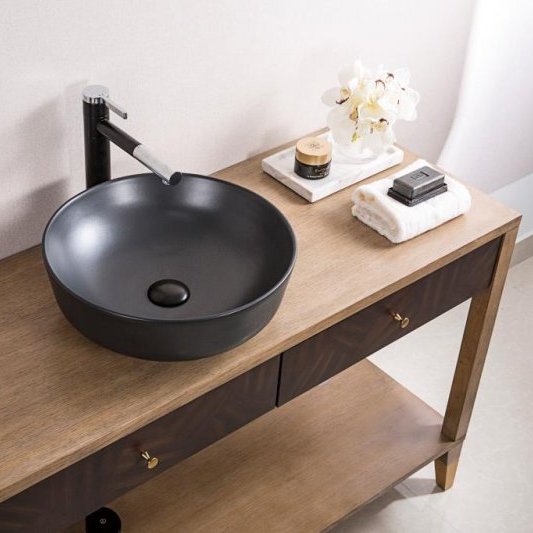 Раковина керамическая накладная Belbagno 41x41, BB1315-H301