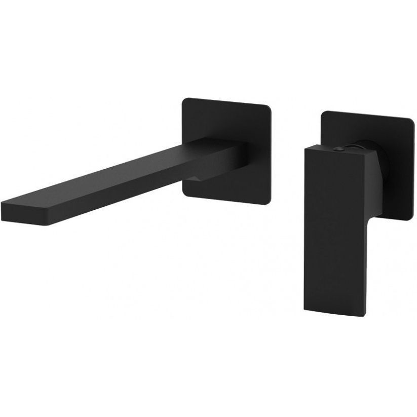 Смеситель для умывальника из стены Paffoni Elle черный матовый, EL105NO70