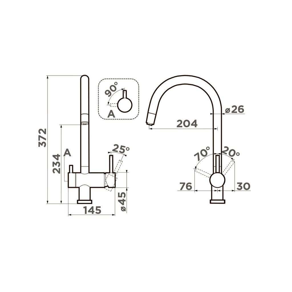 Кухонный смеситель Omoikiri Yamada-AB, 4994264
