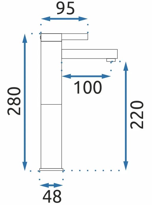 Смеситель для умывальника высокий Rea Polo White/Chrome, REA-B9942