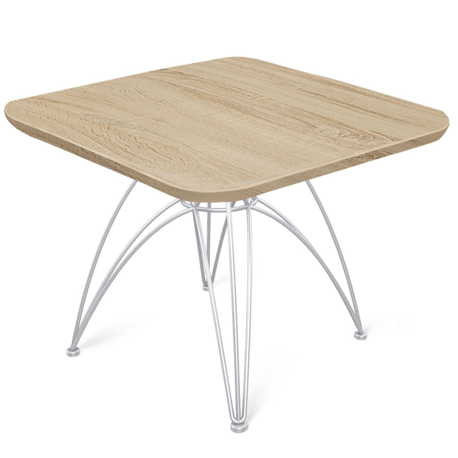 Столик журнальный Sheffilton SHT-S112/ЛДСП 60/60 хром лак/дуб сонома, 183615