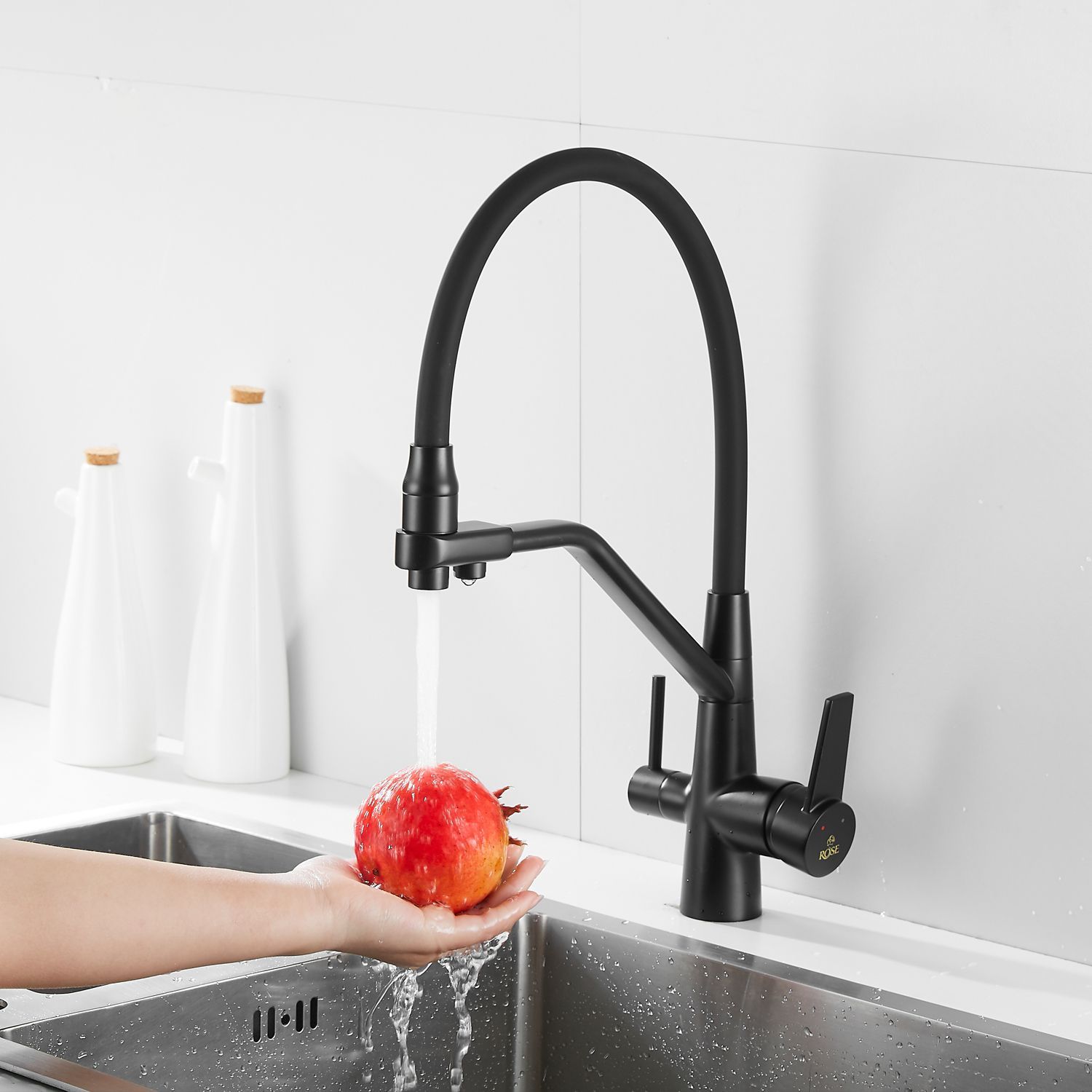 Смеситель для кухни с гибким изливом под фильтр Rose, R558H