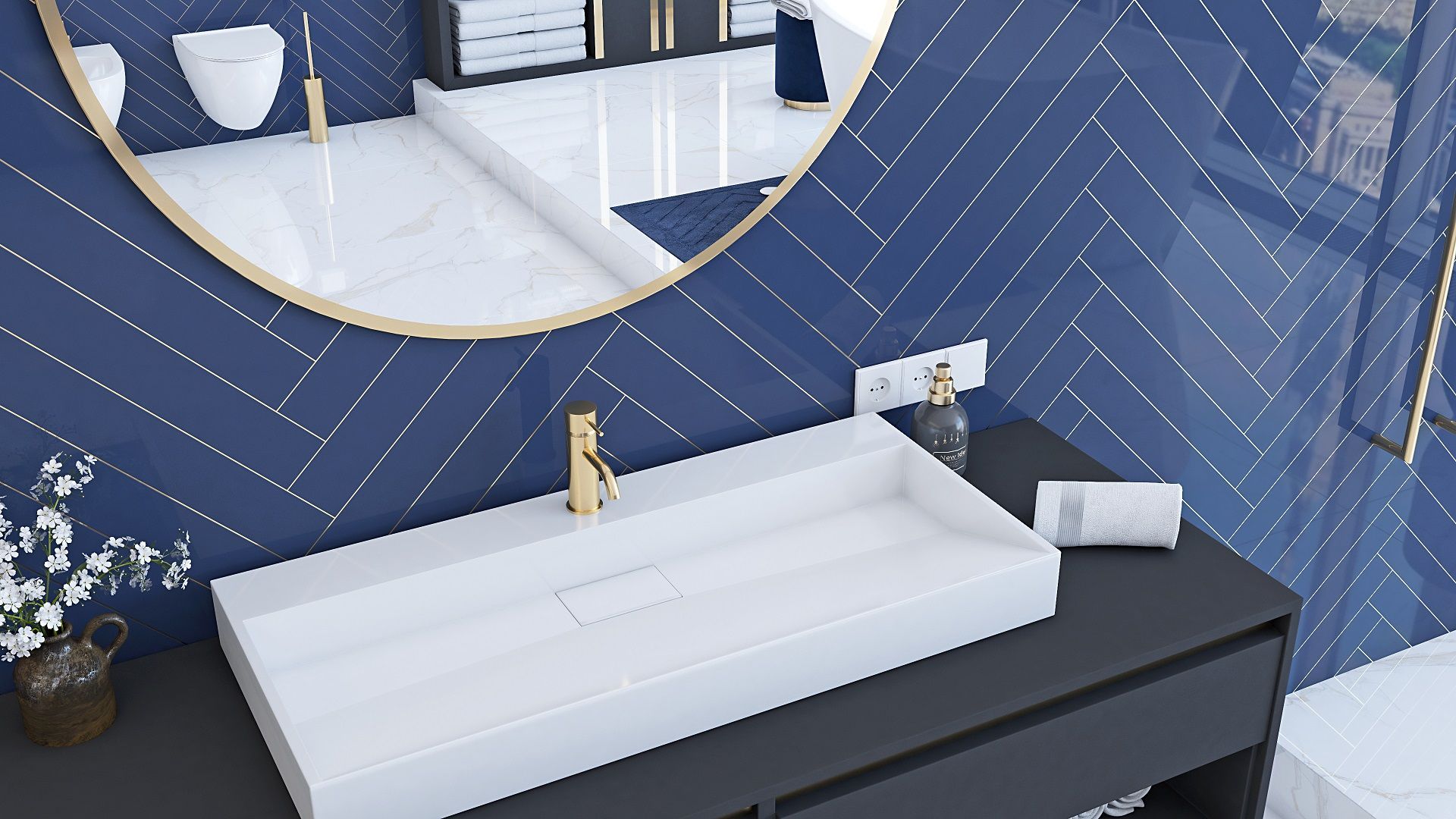 Умывальник Rea Goya 70x46, REA-U8902