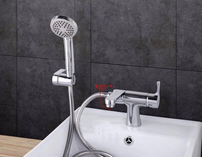 Смеситель для умывальника с гигиеническим душем Frap F1252