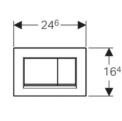 Смывная клавиша Geberit Sigma30, белый матовый/глянцевый хром, 115.883.JT.1