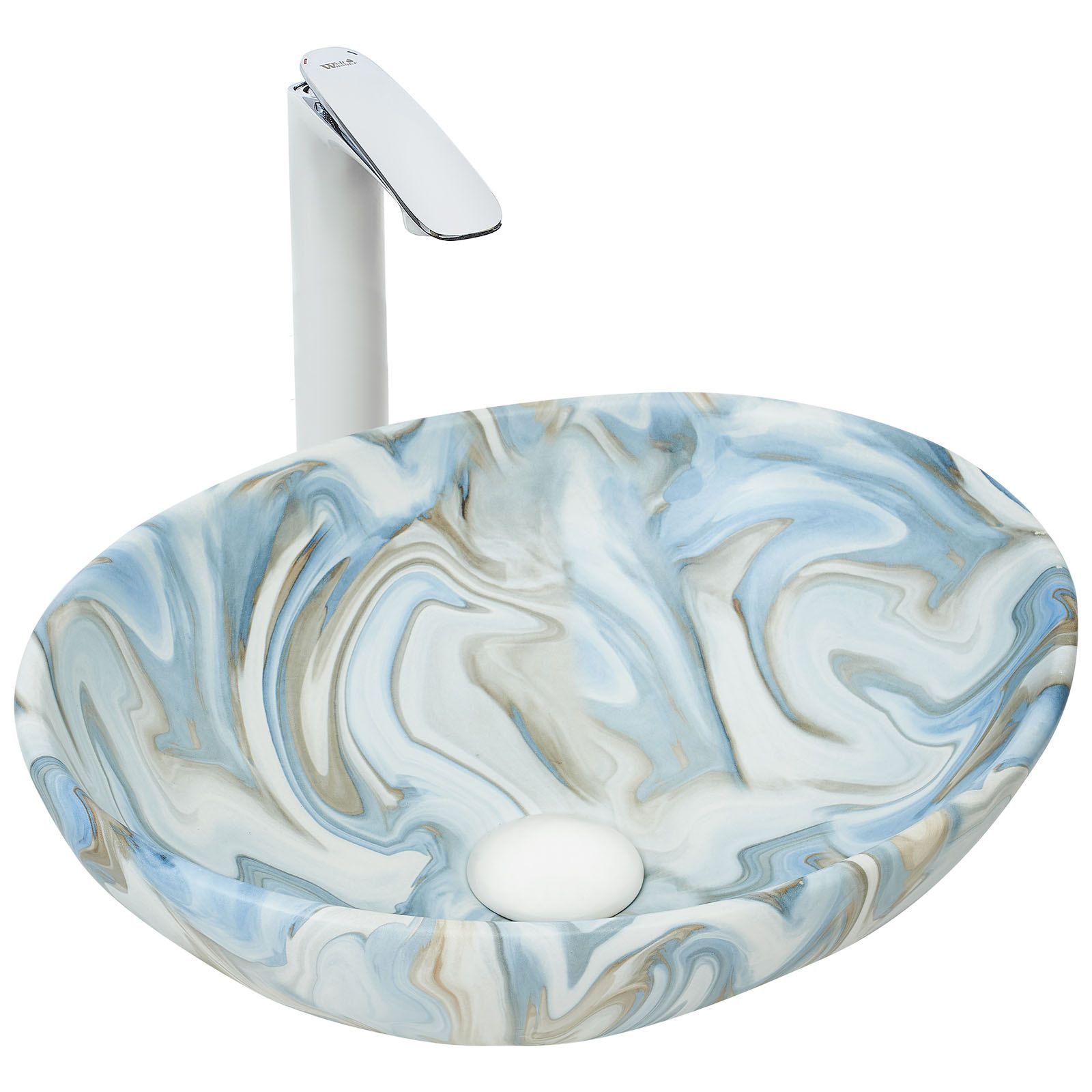 Раковина накладная WeltWasser ELBACH 3078 M814 41.5x33.5