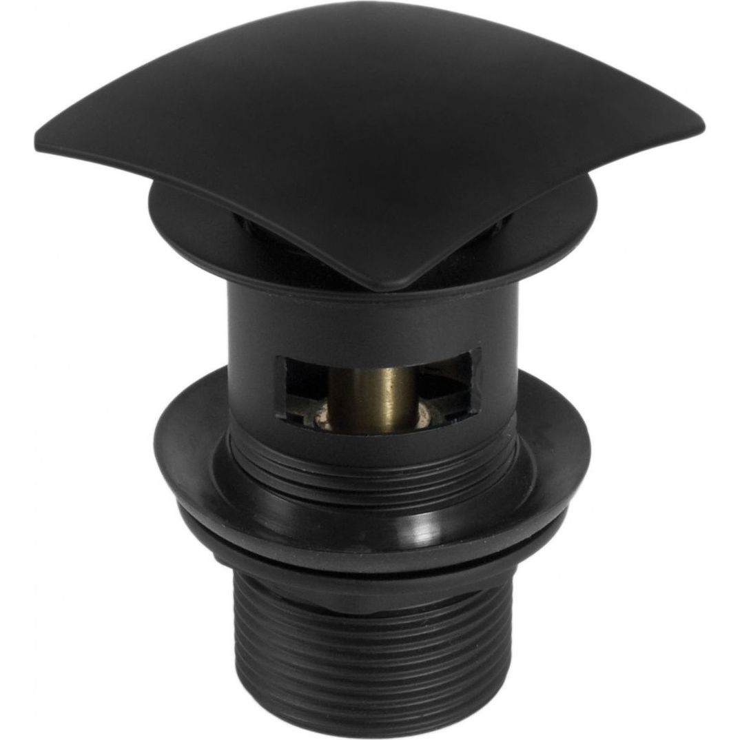 Пробка квадратная с переливом для раковины Deante Nero, NHC_B11B