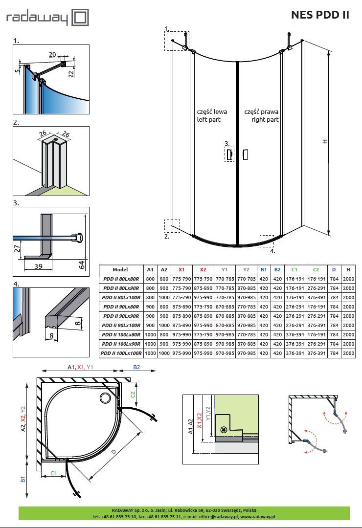 Душевая кабина Radaway Nes PDD II