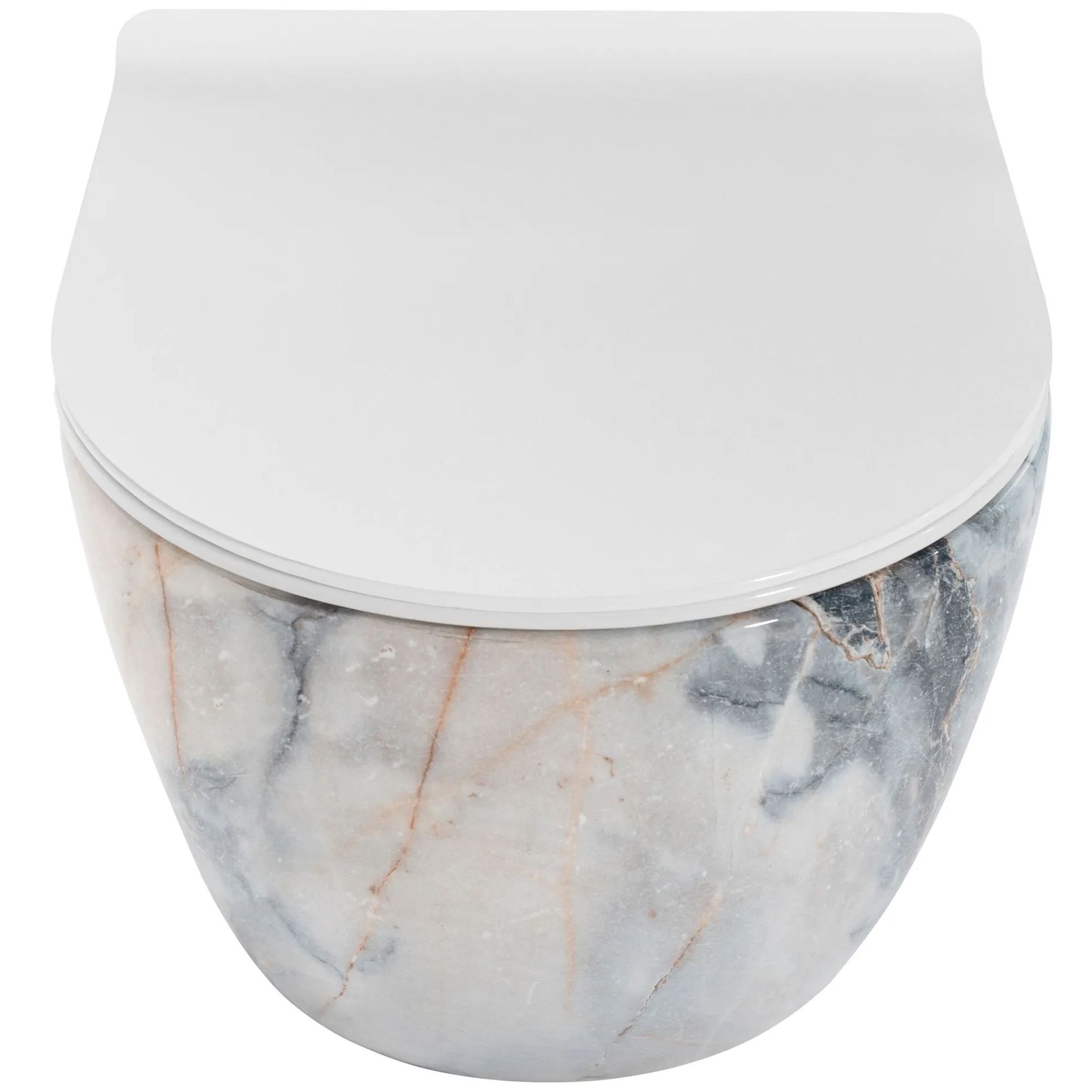 Унитаз подвесной Rea Carlos Duroplast Slim Granit Shiny, REA-C8002