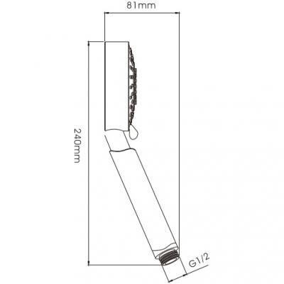 Душевая лейка 1 режим Ledeme M10