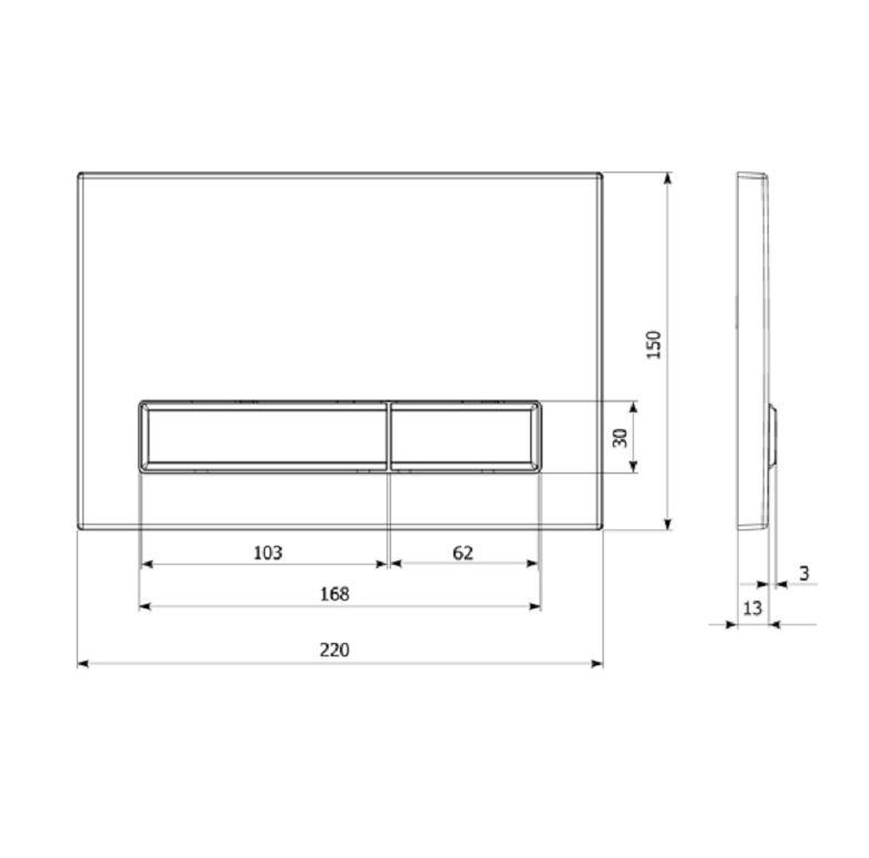 Каменная клавиша смыва Lavinia Boho RelFix, 38050903