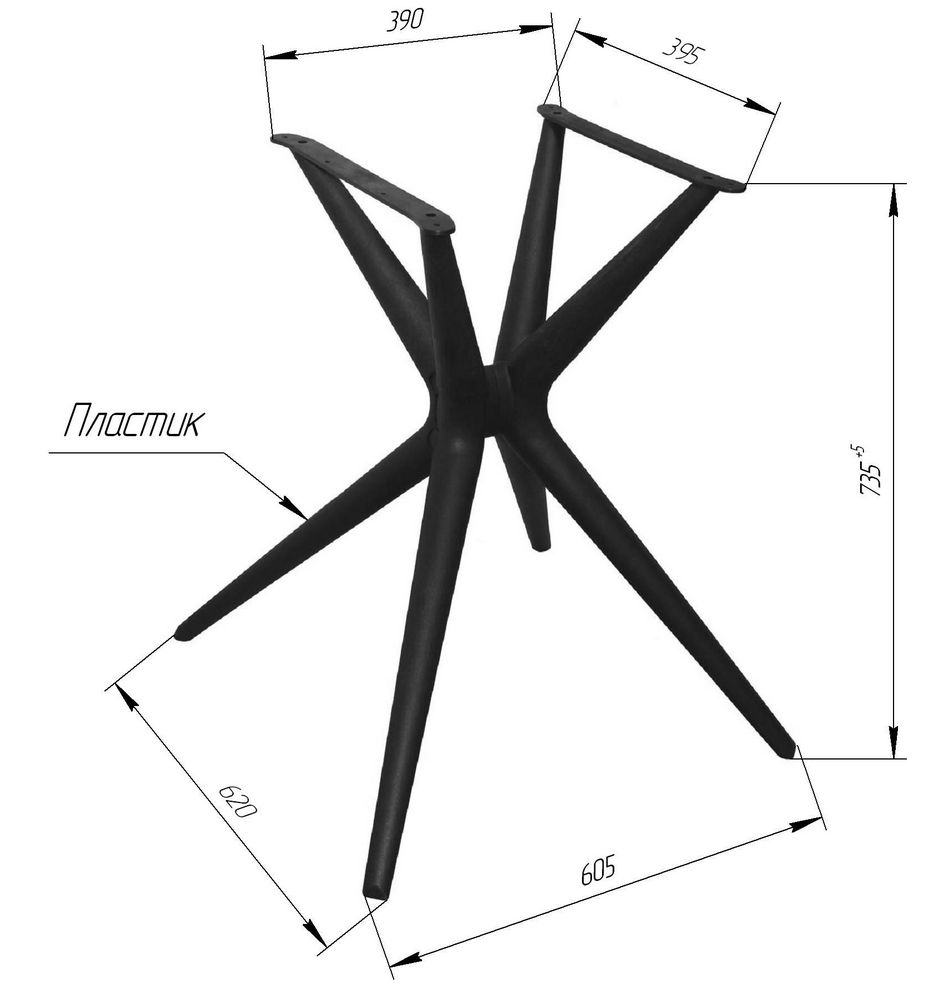 Основание для стола Sheffilton SHT-TU30-2 белый, 182768