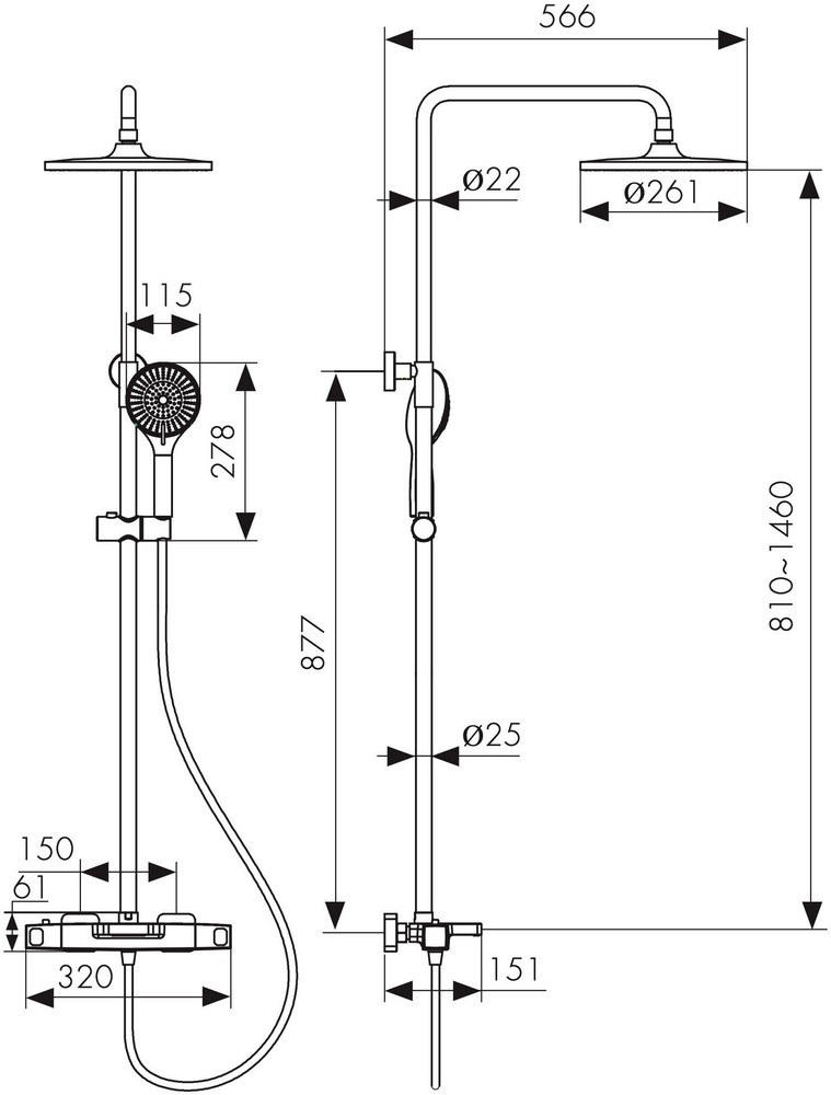Душевая система Kaiser, 25282-2