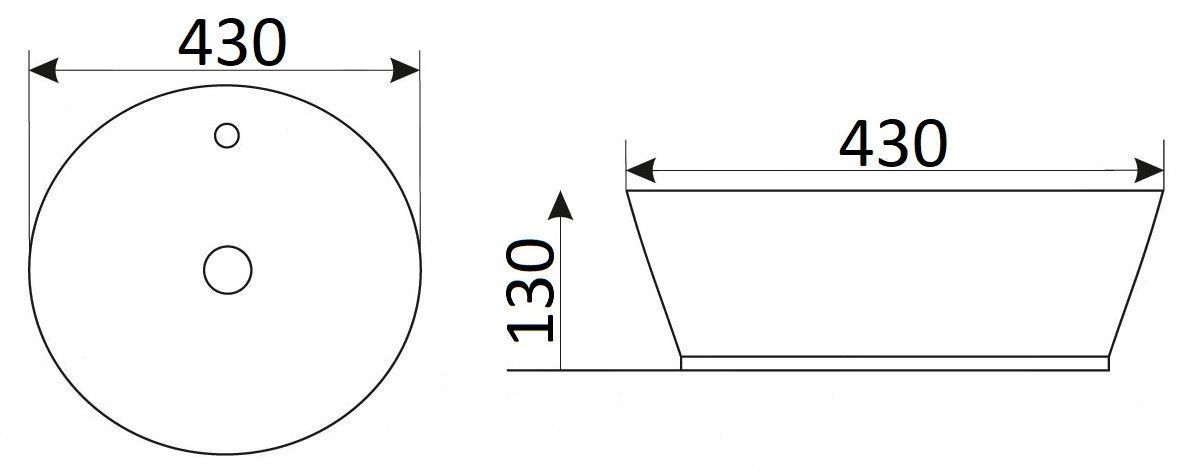Раковина для ванной Ceramalux 45x45, D1306H011