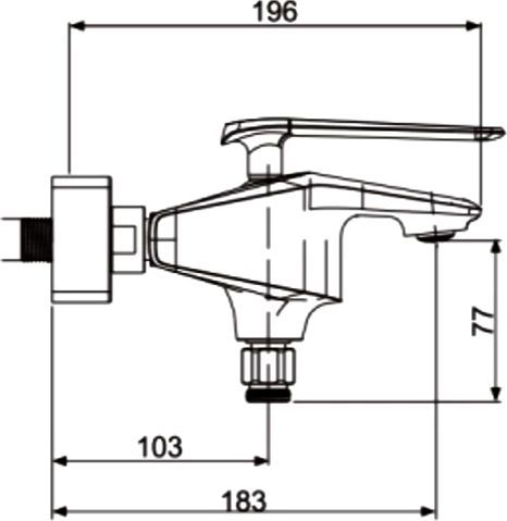 Смеситель для ванны Rose, R1302H