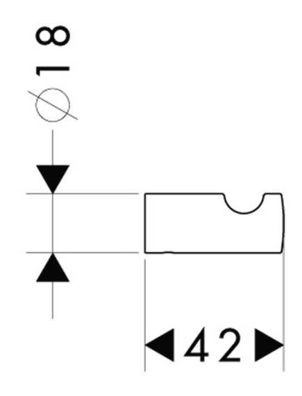 Крючок одинарный Hansgrohe Logis, 40511000