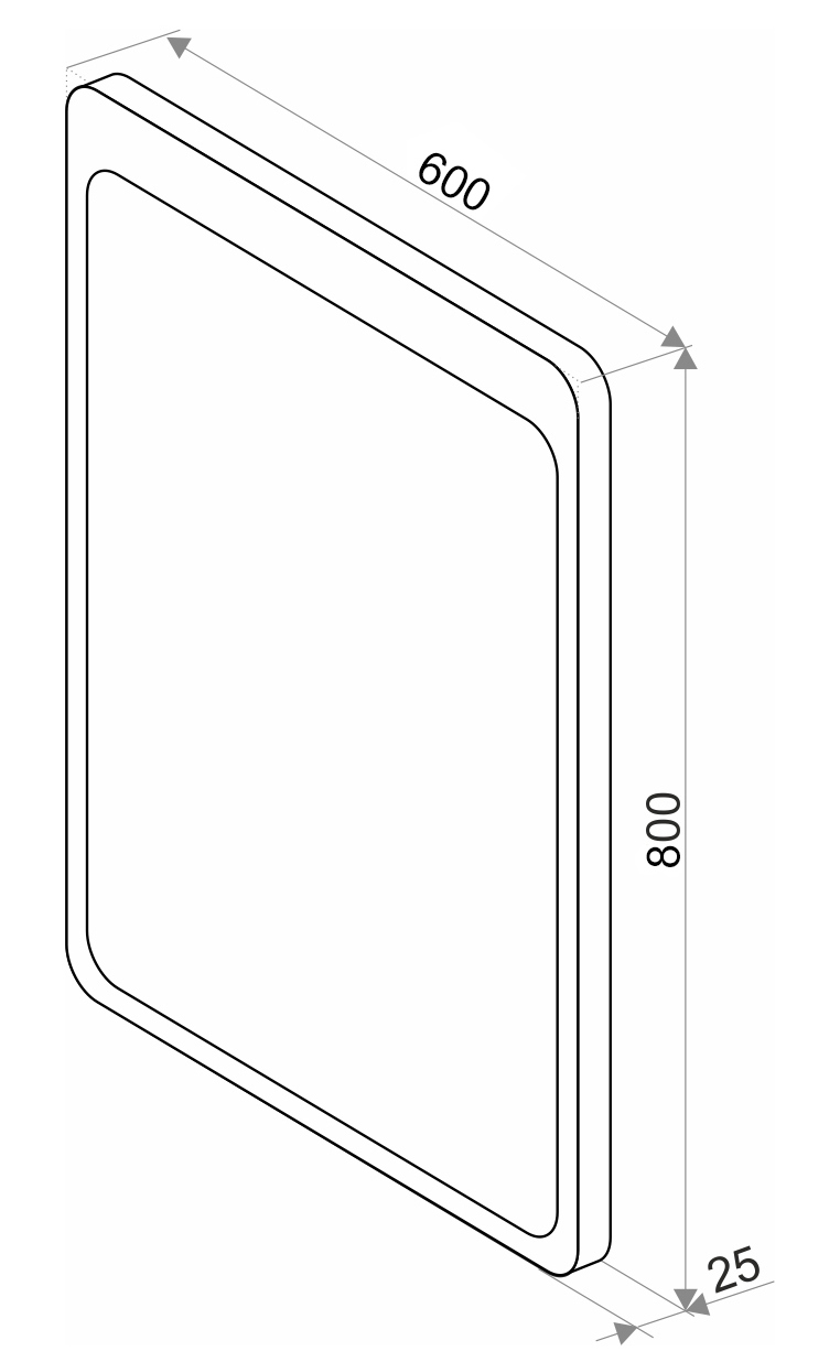 Зеркало Континент Lacio LED 60x80