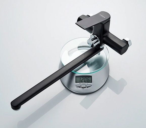 Смеситель для ванны черный Ledeme L2275B