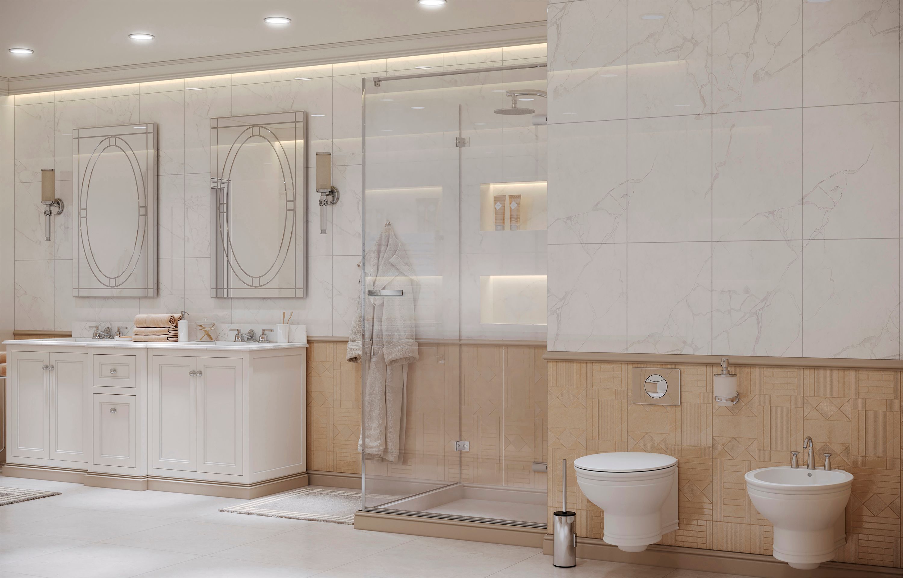 Квадратное душевое ограждение Ambassadro Amber 10011102R