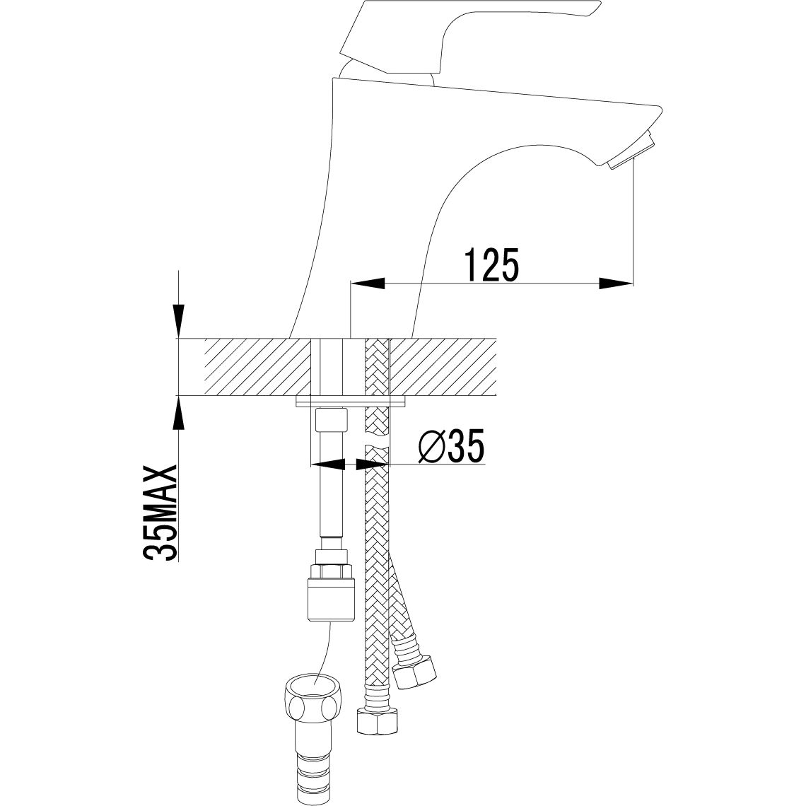 Смеситель для умывальника и биде Lemark Unit, LM4516C