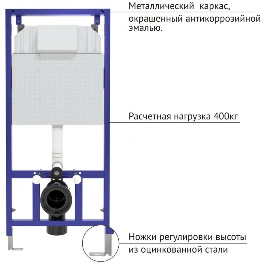 Комплект Berges Novum, кнопка L5 Soft Touch черная, унитаз Mascon Rimless, сиденье Toma Slim, 043217