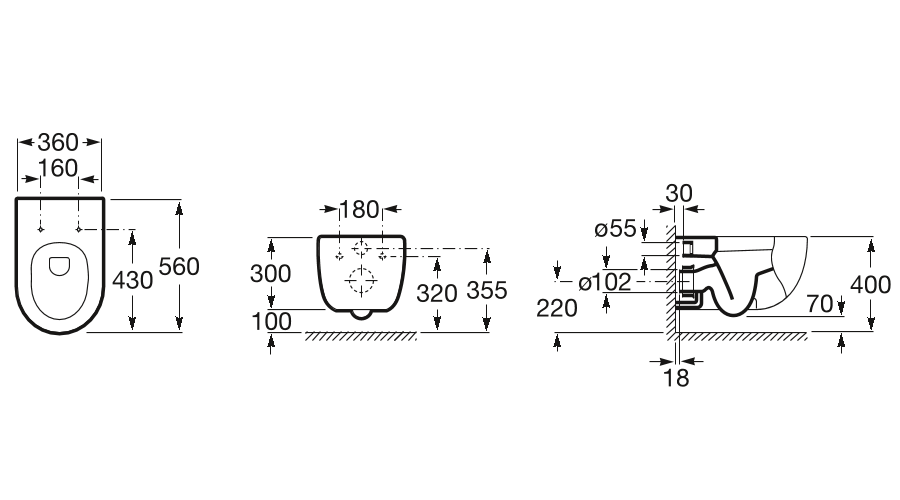 Унитаз подвесной Roca N-Meridian, A346247000