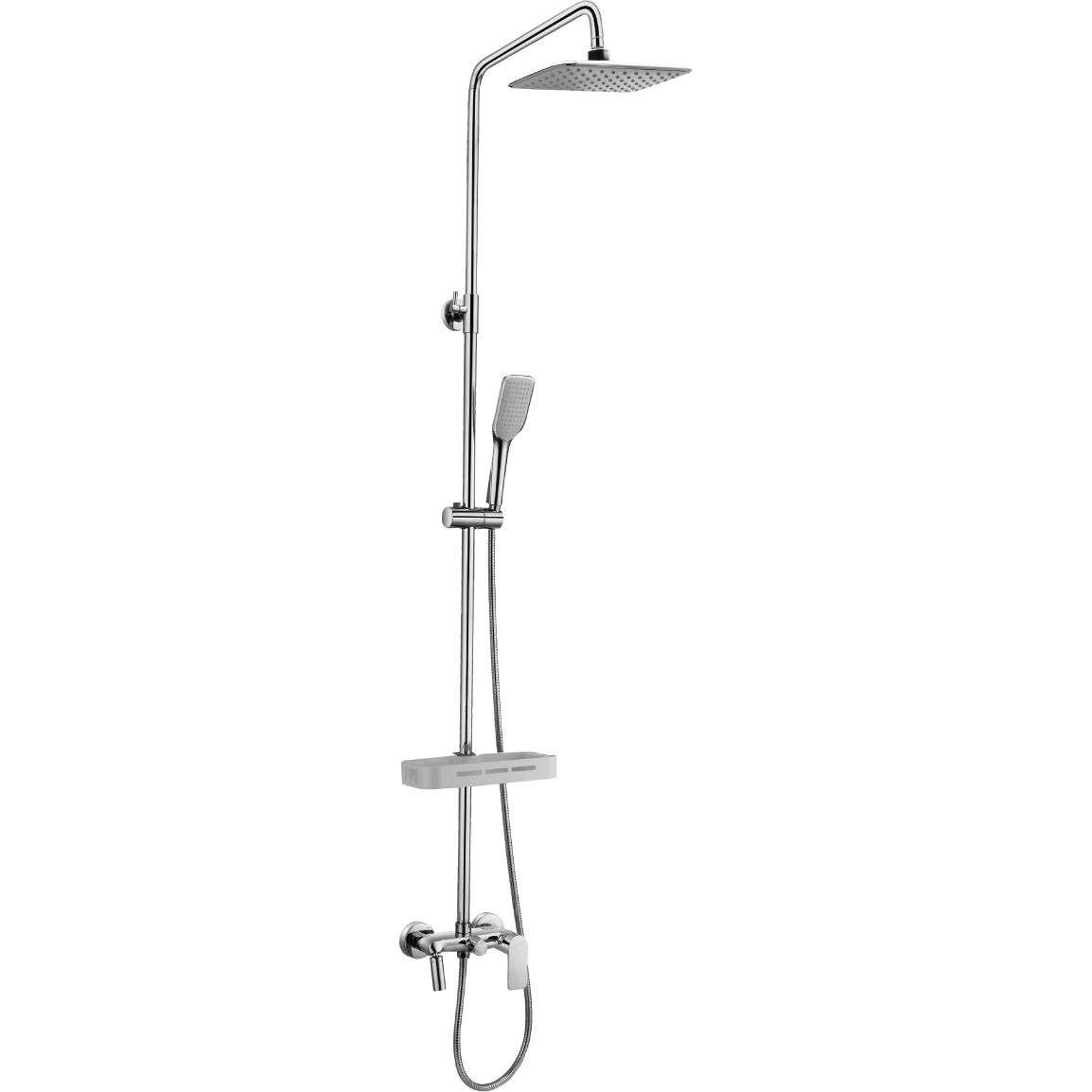 Смеситель для ванны с верхней душевой лейкой поворотный излив Lemark Tropik, LM7002C