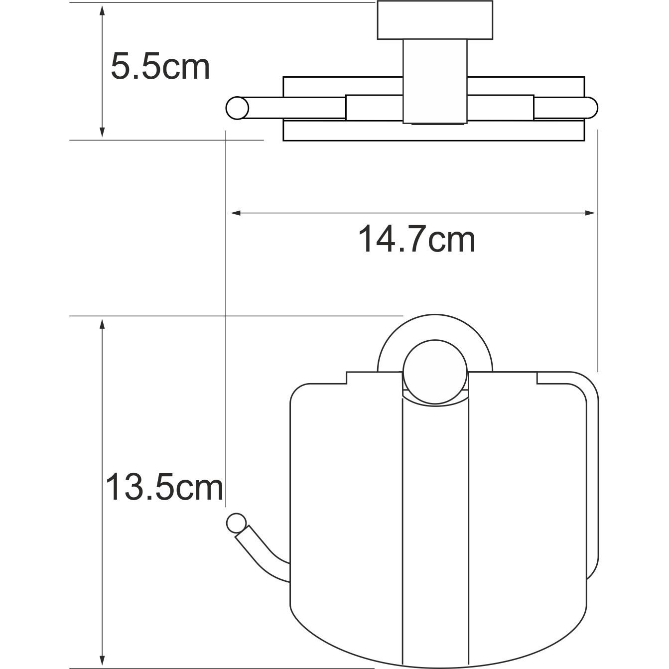 Держатель туалетной бумаги WasserKRAFT Donau, K-9425
