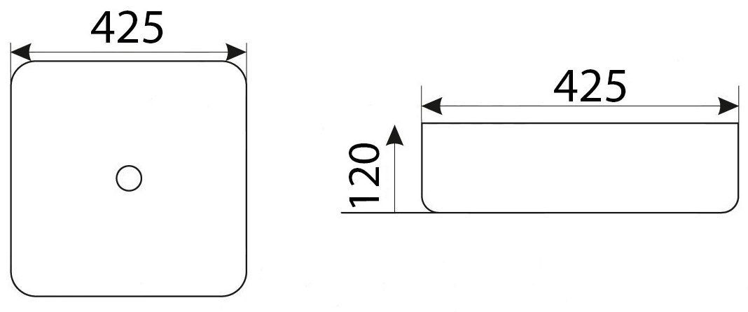 Раковина для ванной Ceramalux 43x43, D1305H004