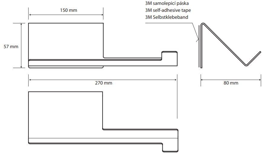 Держатель туалетной бумаги с полочкой Bemeta Niva, 101104015