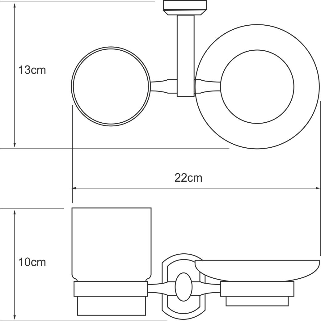 Держатель стакана и мыльницы WasserKRAFT Oder, K-3026