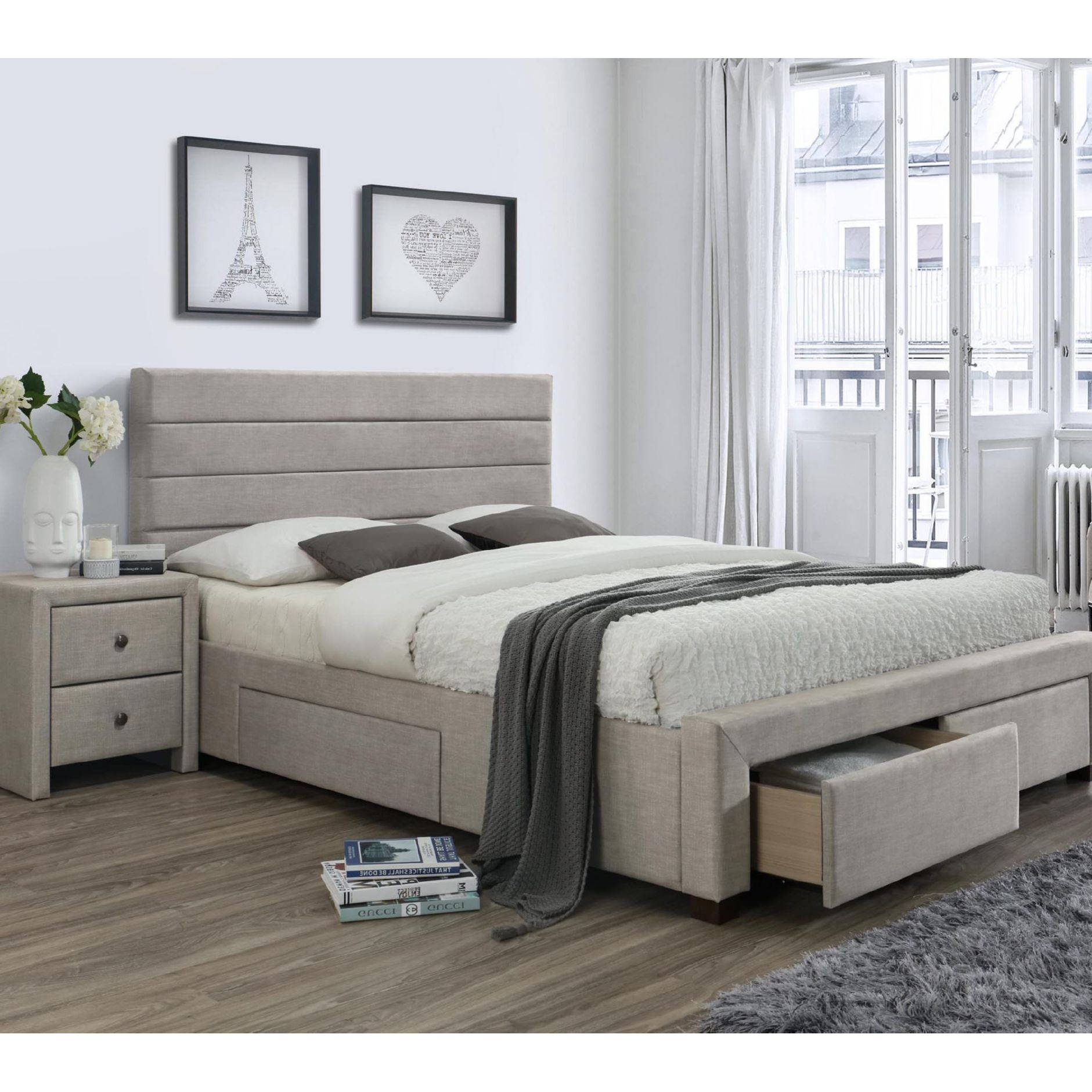 Кровать Halmar Kayleon бежевый 160/200, V-CH-KAYLEON-LOZ