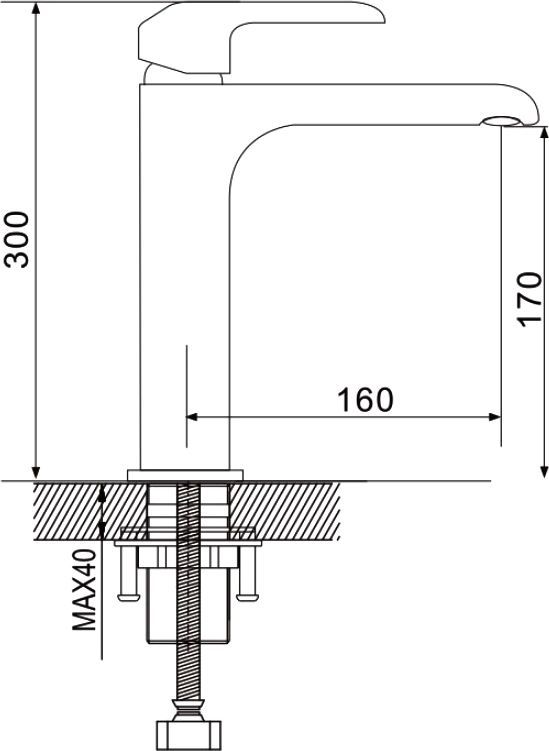 Высокий смеситель для раковины Rose, R2111F