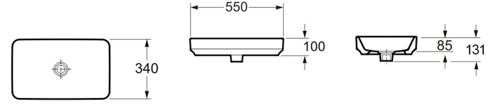 Накладная раковина Lavinia Boho Bathroom Sink Slim, 33311004