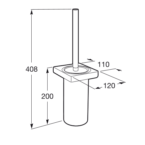 Настенный держатель для туалетной щетки Roca Tempo, A817036001