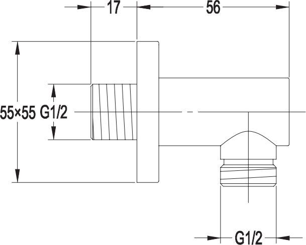 Угловое соеденение Omnires, S008BL