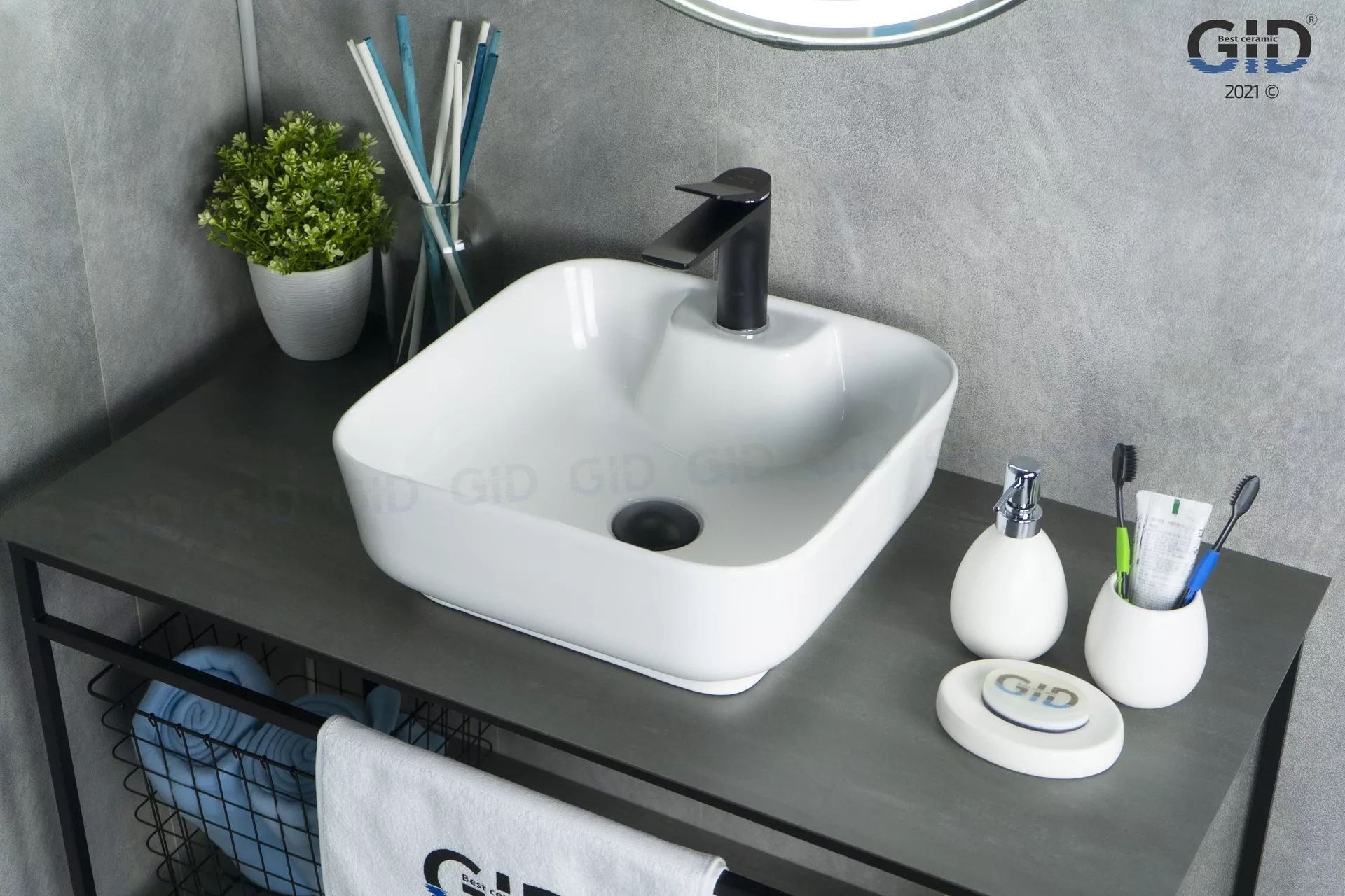 Умывальник Gid N9443 41x41, 51154