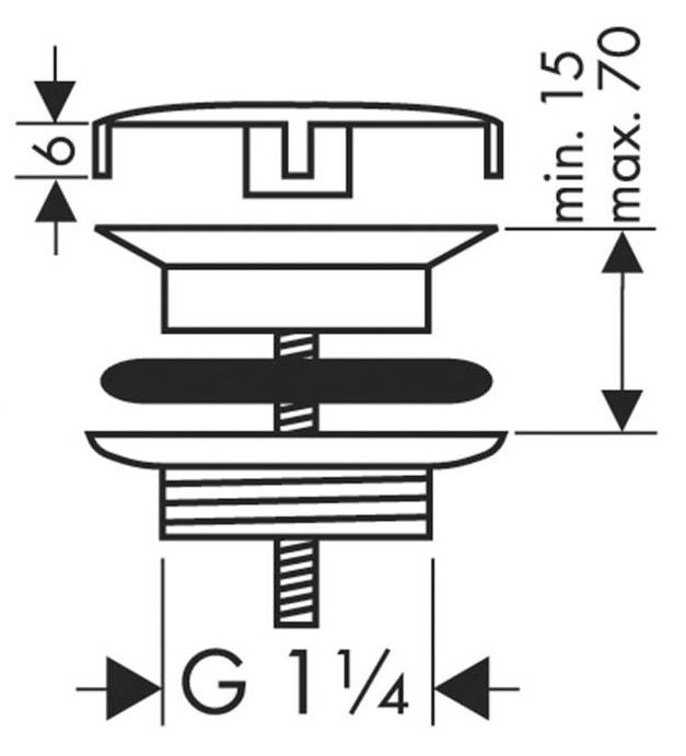 Донный клапан Hansgrohe, 50001000