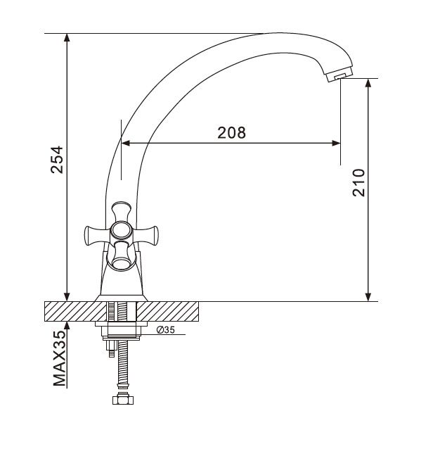 Смеситель для кухни Gappo G4142