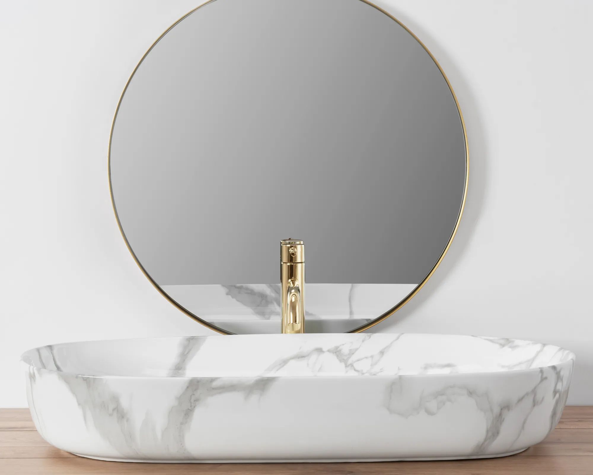 Умывальник Rea Cleo Shiny Marmo 81x41, REA-U8403