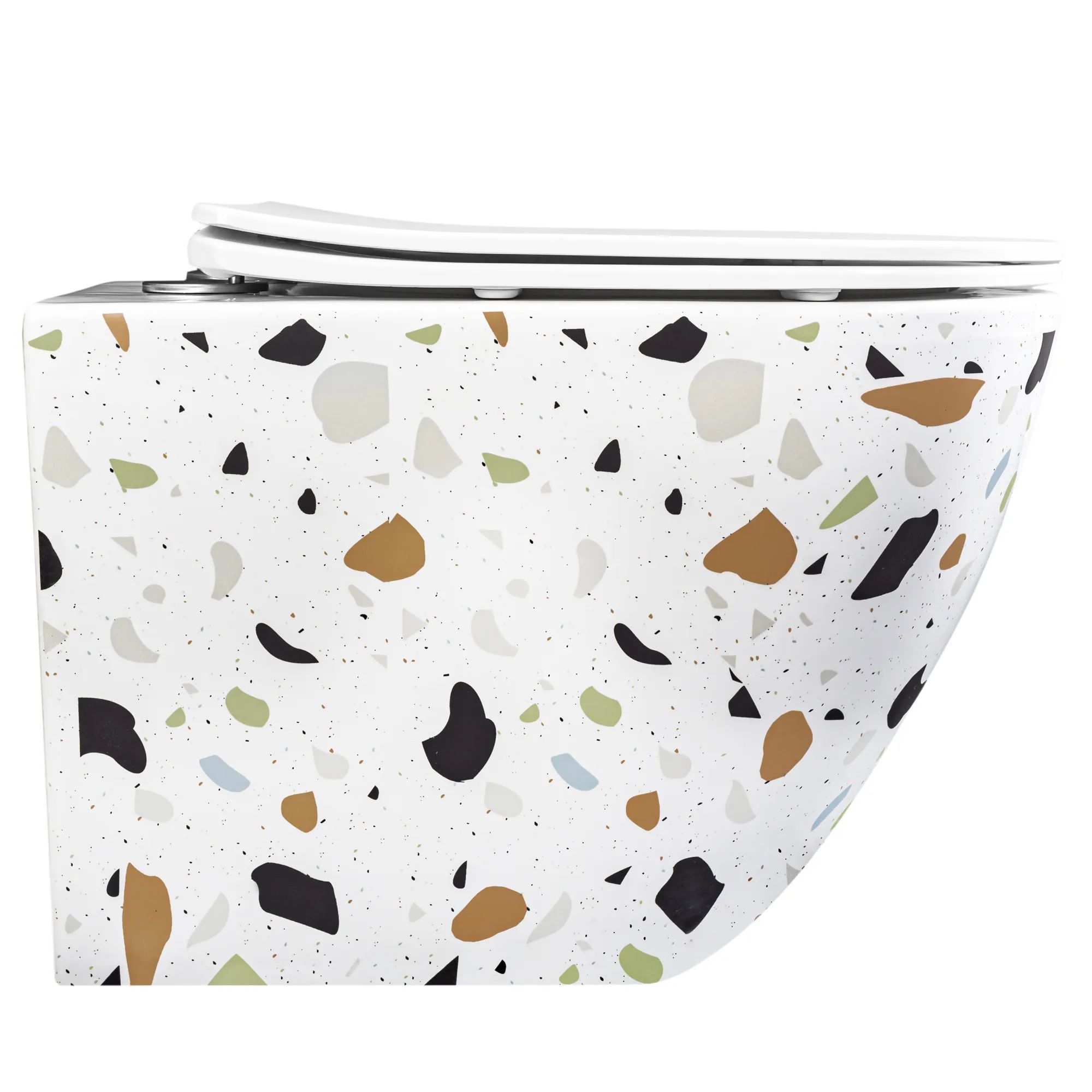 Унитаз подвесной Rea Carlos Terazzo Duroplast Flat, REA-C8005