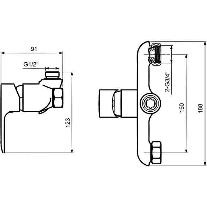 Смеситель для душа Ahti Ivaio, IL305000