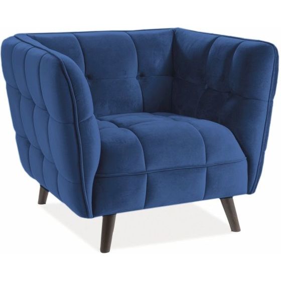 Кресло Signal Castello Velvet 1 Bluvel86 темно-синий, CASTELLO1V86