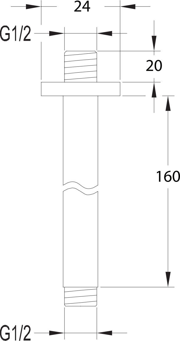 Кронштейн душевой потолочный Omnires, RS23CR