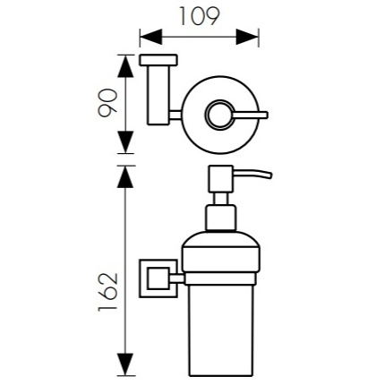 Дозатор жидкого мыла настенный Kaiser, KH-2310